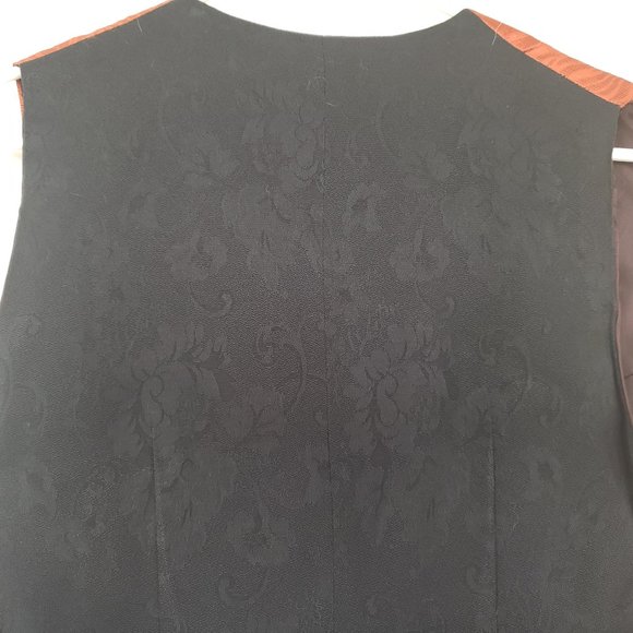 Vintage Orange silk paisley vest Women's L - Picture 6 of 6